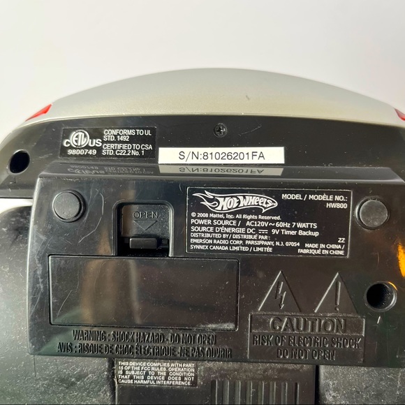 Hot Wheels by Emerson Snore Slammer Clock Radio Engine Sounds Alarm Clock - Picture 7 of 8